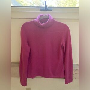 Pink Ann Taylor 100% cashmere turtleneck sweater for sale. Size M.